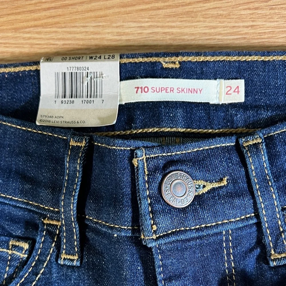 Levi's Super Skinny Jeans 00 Short W24 L28 - Picture 5 of 14